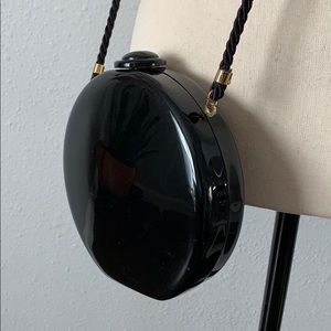 Fortuna Valentino Vintage Black Lacquer Purse